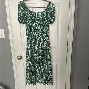 Green Polka Dot Women's Dress